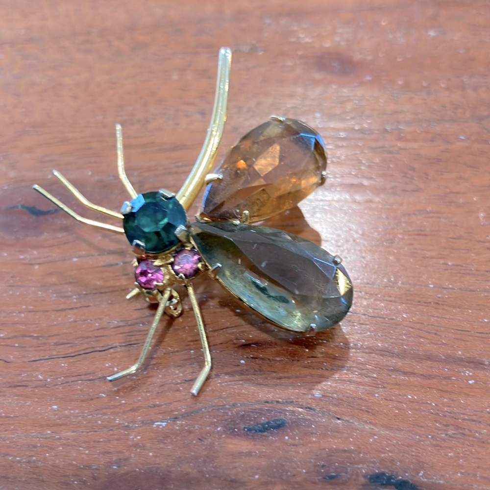 Cute vintage bug pin . Made in Austria .